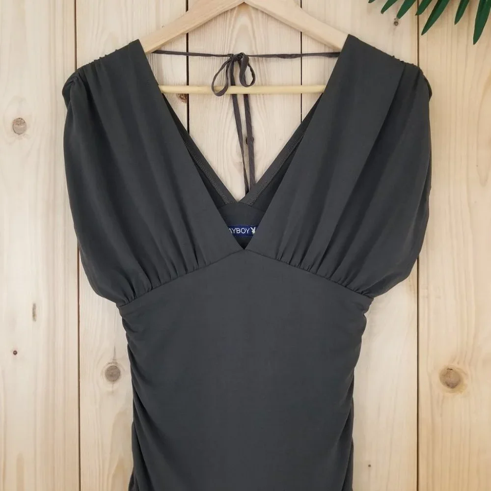 Playboy Ruched Bodycon Dress - Picture 5 of 9